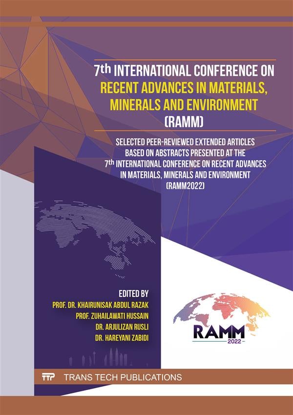 7th International Conference on Recent Advances in Materials, Minerals and Environment (7th RAMM) (PDF)