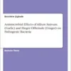 Antimicrobial Effects of Allium Sativum (Garlic) and Zinger Officinale (Ginger) on Pathogenic Bacteria (PDF)