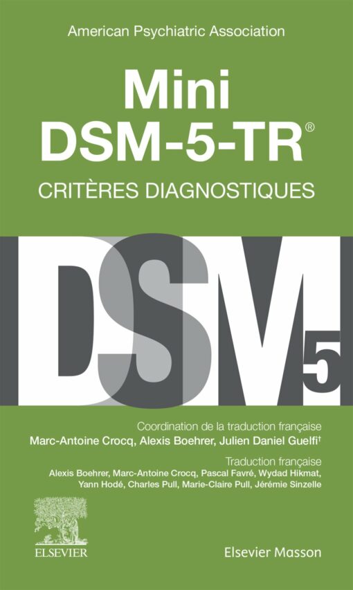 Mini DSM-5-TR – Critères diagnostiques, 5th Edition (True PDF )